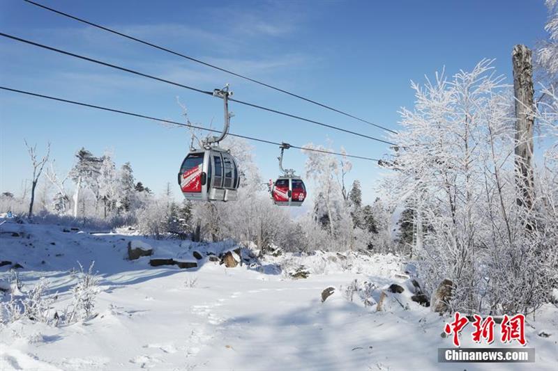 吉林北大湖高山雾凇宛如仙境