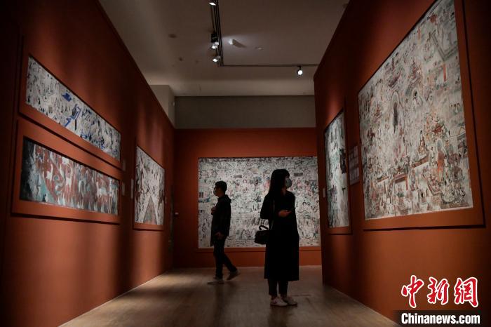 敦煌石窟艺术展在海南开展 海陆两条丝绸之路跨时空交流