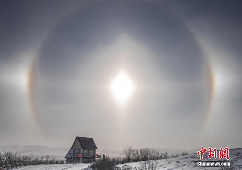 内蒙古大兴安岭林区出现“幻日”奇景
