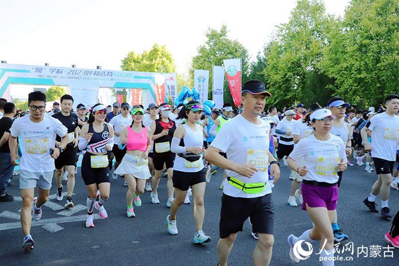 快乐奔跑，纵马青城。人民网 苗阳 摄