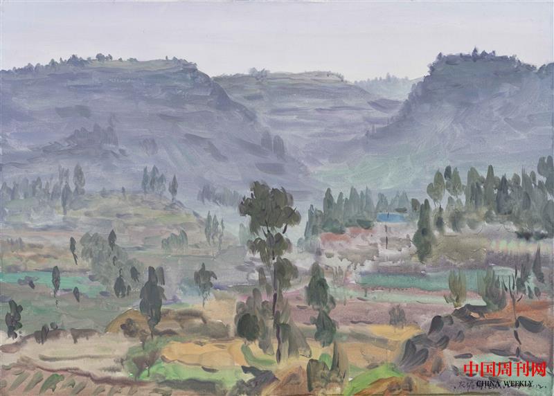 《山气》50×70cm 2019年 布面油画.jpg 《山气》50×70cm 2019年 布面油画.jpg